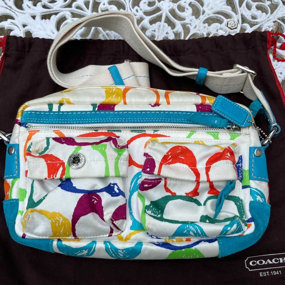 *RARE* Coach Scribble Hobo Camera Bag